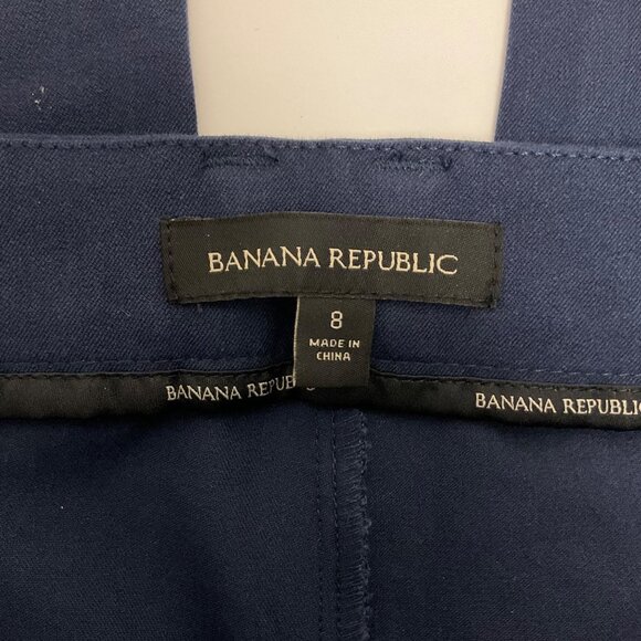 Banana Republic Womens Sz 8 Slim-Straight Midrise Navy Capri Stretch Career Pant - Picture 7 of 8